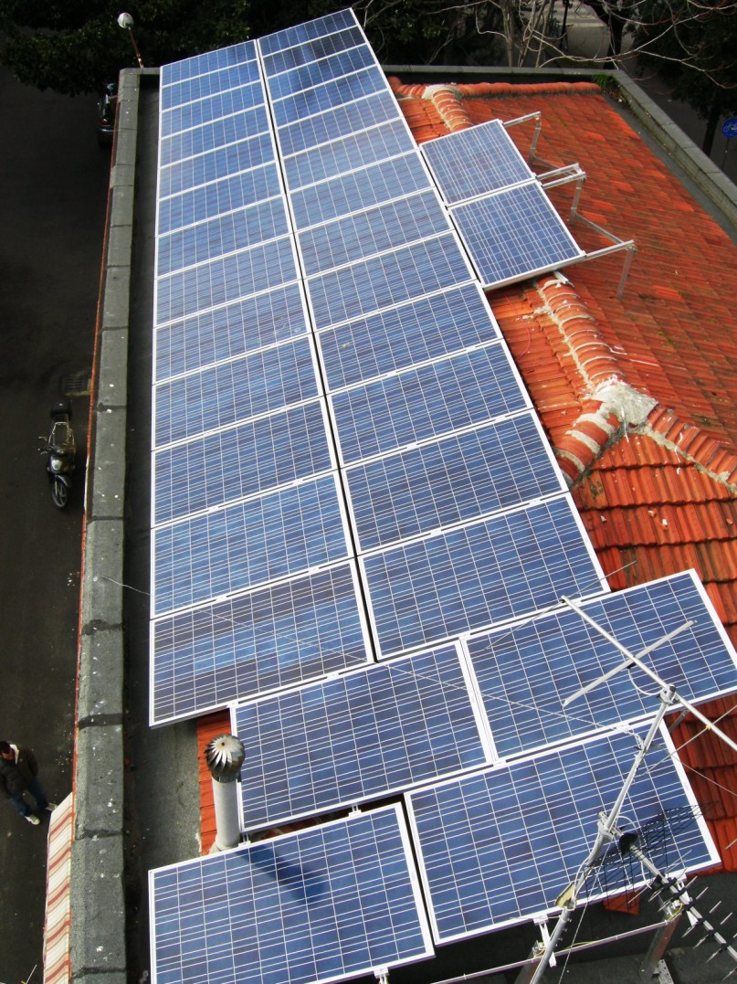 Impianto fotovoltaico su copertura