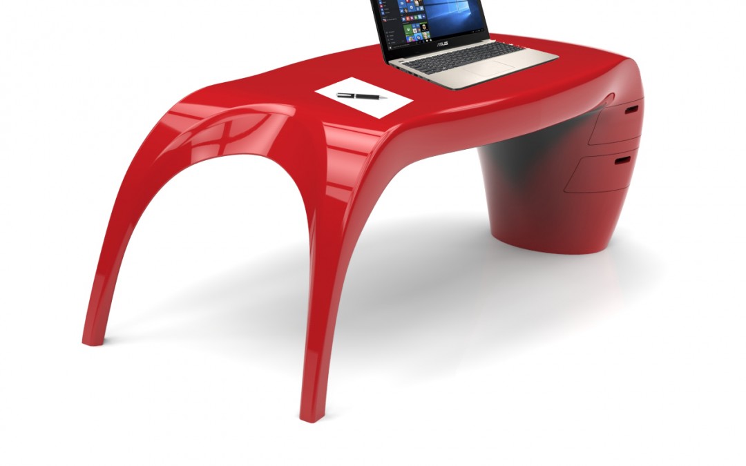 Lady Desk red